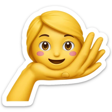 Un emoji qui ce frotte les mains et qui se lèche les babines avec un regard malicieux en coin sticker