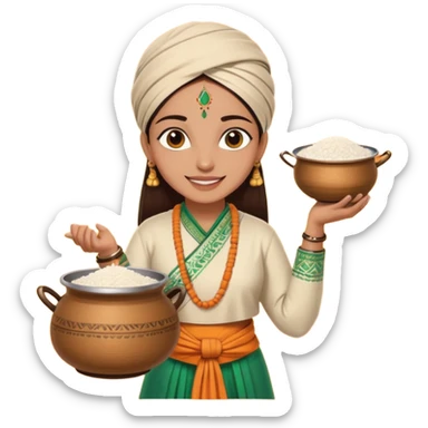 Emoji about Indian festival pongal  sticker