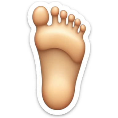 A foot with a broken tiny too sticker