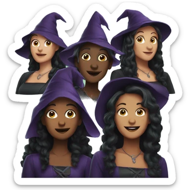 three witches enchanted TV series sticker