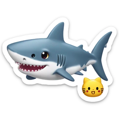 Baby shark with hello kitty sticker