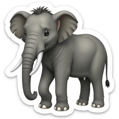 Wildebeest-elephant-hybrid-fusion-animal-creature, full body sticker