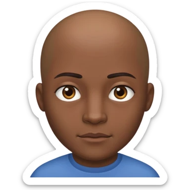 CJ From the game GTA SAN ANDRES Bald, straight jaw and slightly thick eyebrows sticker