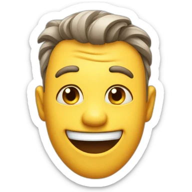 a mischievous, winking character with a whimsical expression sticker