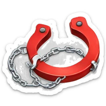 fuzzy handcuffs red sticker