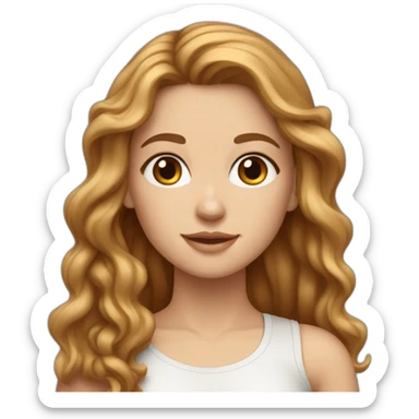 white-girl-with-long-wavy-brown-hair-wearing-crop-top sticker