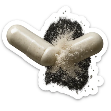 DUE BOCCETTE DI INTEGRATORI BIANCHE CHE SI SCONTRANO A VICENDA FINO AD ELIMINARSI, IPERREALISTICA 4K sticker