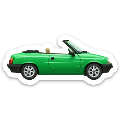 green renault cabrio sticker