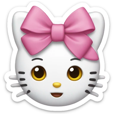 hello kitty with big pink bow  sticker