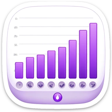 chart with purple sticker