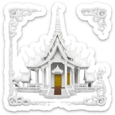 Wat Rong Khun White temple sticker