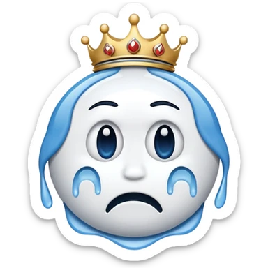 real madrid logo with crying emjoi sticker