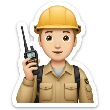 🫡 but with walki talkie in other hand sticker