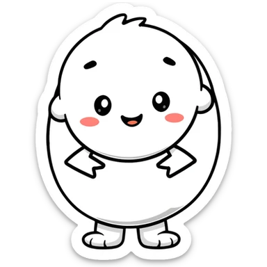 cartoon character with relieved expression after using bathroom sticker