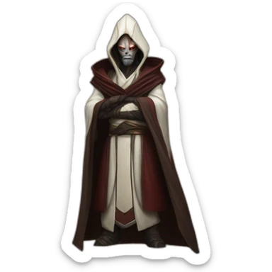 hyperrealist sith jedi in world of warcraft sticker