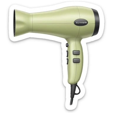 pastel olive hair dryer sticker