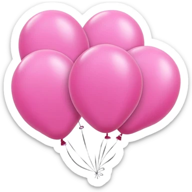 Pink balloons  sticker