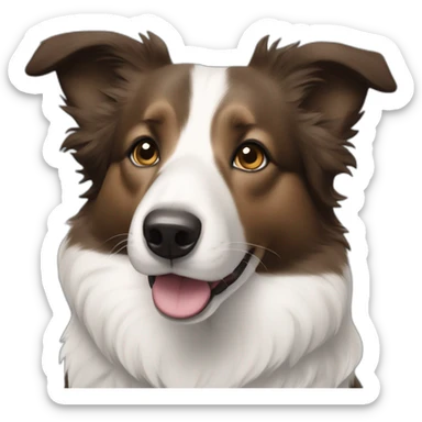 border collie mixed with corgi only face and with only black and white hair sticker