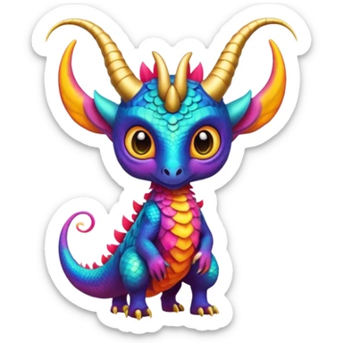 Tropical Exotic Fakémon-fantasy-creature, full body sticker