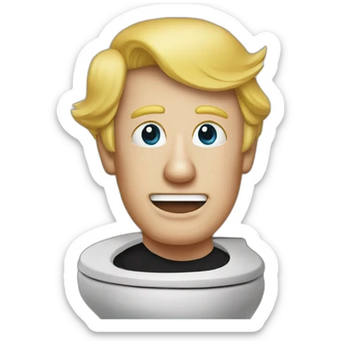 Donald Trumpon rhe toilet sticker