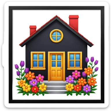 house of flowers sticker