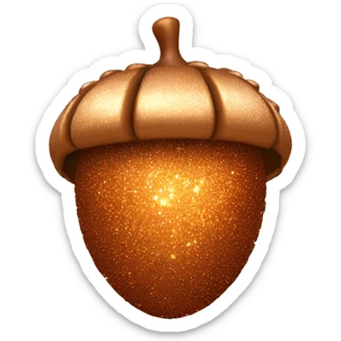 sparkling copper Acorn sticker