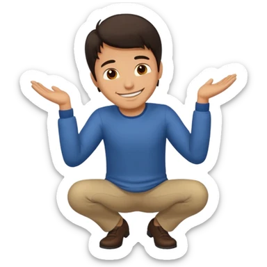 happy man bows sticker