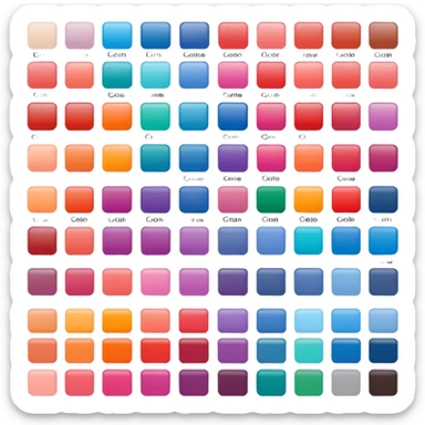 pantone color palete sticker