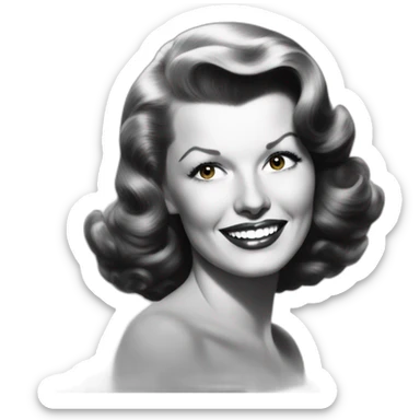 rita hayworth sticker