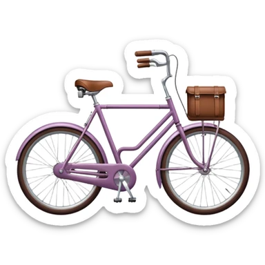 Retro mauve bicycle  sticker
