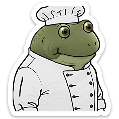 bufo in a chef coat sticker