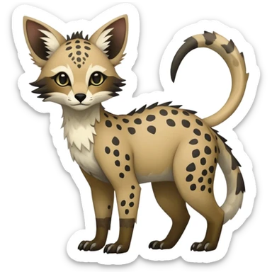 Modern Feral Rare Fantasy Vernid-Trico-species by LiLaiRa, random markings, full body sticker