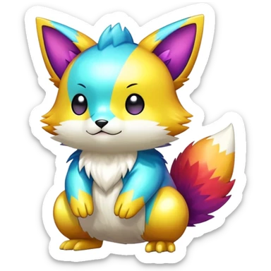  Colorful Shiny FurSona Fakemon Full Body sticker