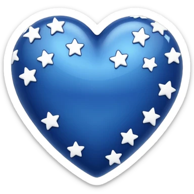 dark blue heart with stars sticker