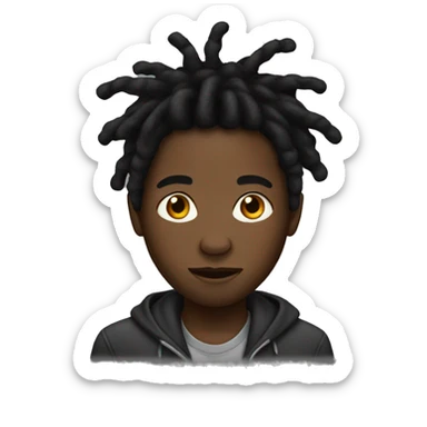 Black boy with dreads sticker