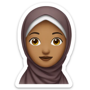 Muslim woman in headscarf sticker