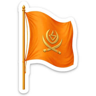 Use orange flag and sikh emoji this 🪯 and make sure emoji fit in Flag  sticker