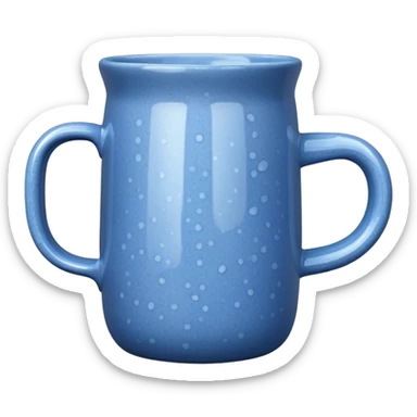 speckled blue ceramic mug sticker
