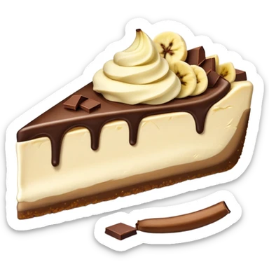 Chunky monkey cheesecake slice  sticker