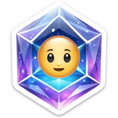 Galaxy within a crystal sticker