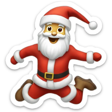 santaclaus-jumping sticker