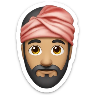 arab-bearded-man-holding-mask-of-baby-face-covered-in-red-paint sticker