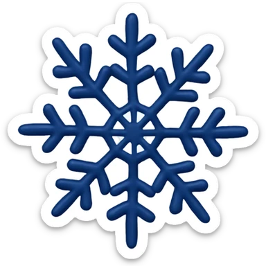 Navy blue snowflake  sticker