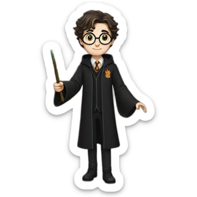 harry potter using wand sticker