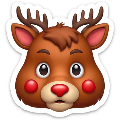 sad rudolph sticker