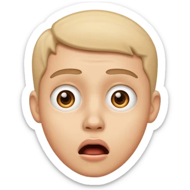 Shocked face sticker