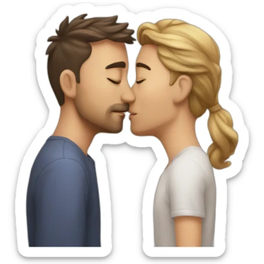 a man that kiss his love very lovely sticker