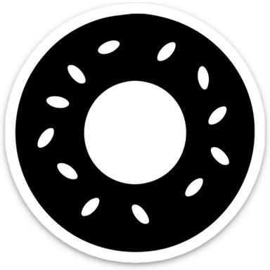 simit, Turkish sesame bread ring solid filled icon sticker