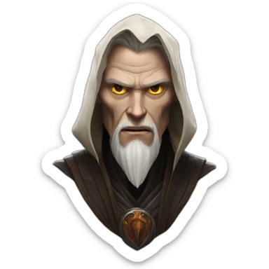 hyperrealist sith jedi in world of warcraft sticker