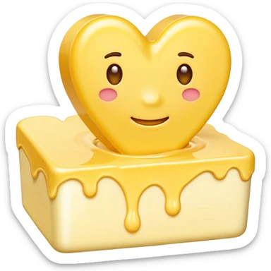 butter with yellow heart sticker